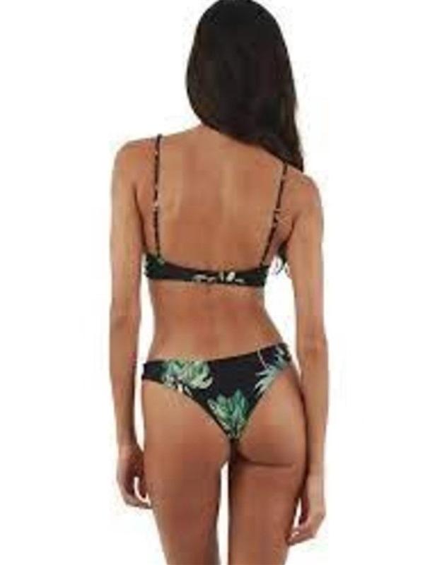 NWT Malai SM Loose Ends Dainty Top Reversible T72197 Black Green Agave 128762