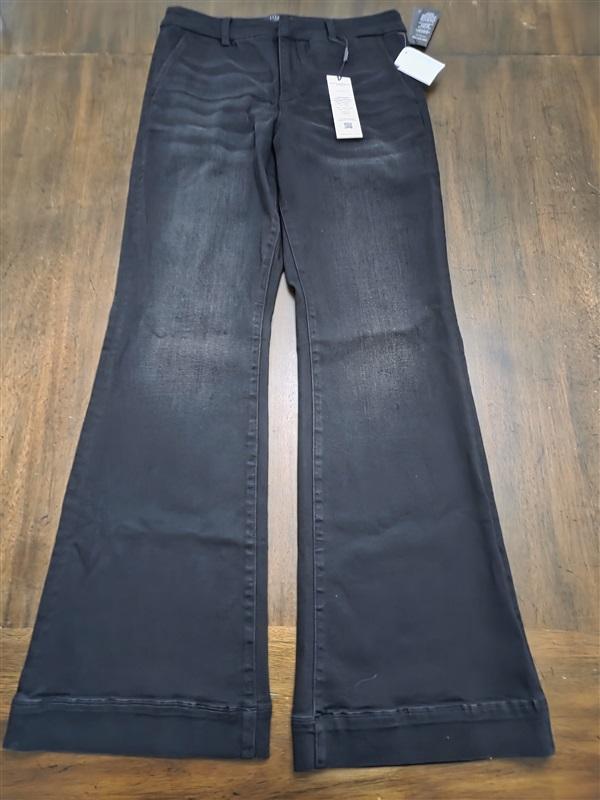 NWT Liverpool 10 30 Trouser Flare Bottom Lost Creek Black Pants 128764