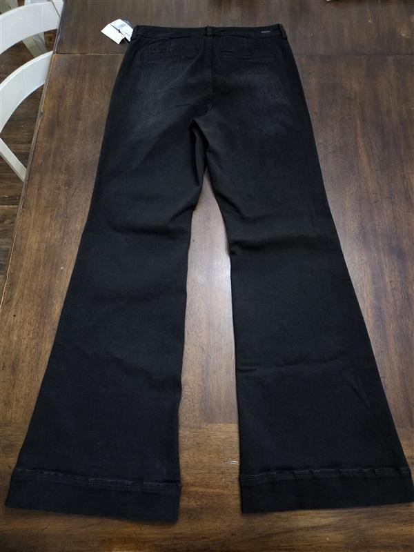 NWT Liverpool 10 30 Trouser Flare Bottom Lost Creek Black Pants 128764