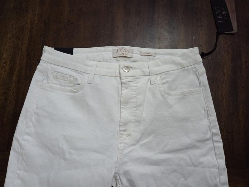 NWT Jen7 by 7 for All Mankind 10 Slim straight Jeans White 128765