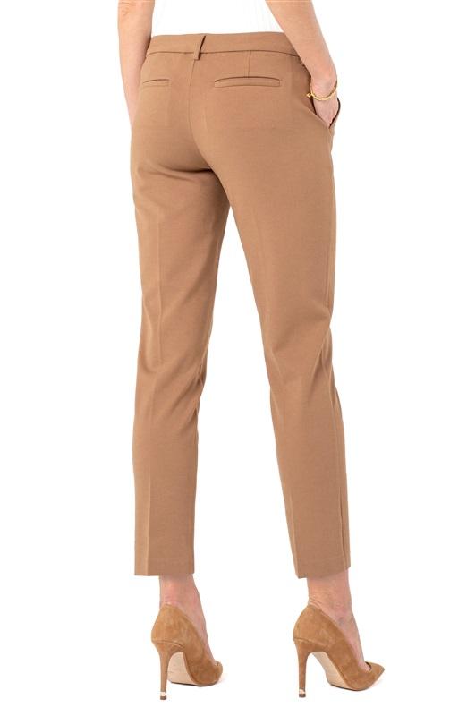 NWT Liverpool 2/26 KELSEY KNIT TROUSER STRETCH PONTE Maple Brown 128774