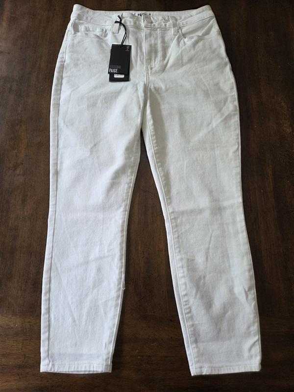 NWT Paige 29 Petite Hoxton High Rise Ultra Skinny Jean White 128794