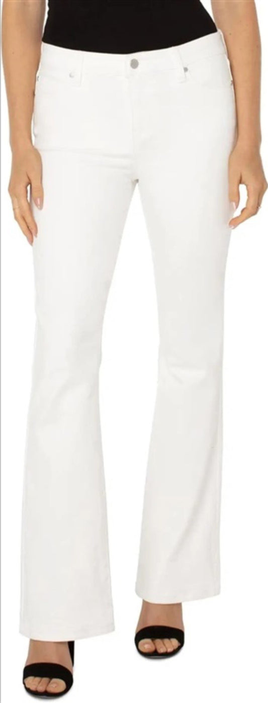 NWTD Liverpool 10 30 Eco Lucy Hi Rise Bootcut Jeans White 128799