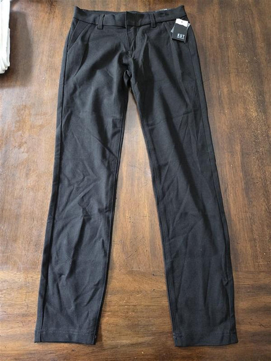 NWT KUT 4S Mia Ankle Skinny Trouser Pants Black 128804