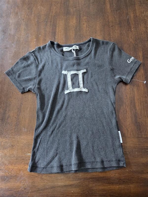 NWT Free People The Laundry Room S Gemini Stitch Applique T Shirt 128810