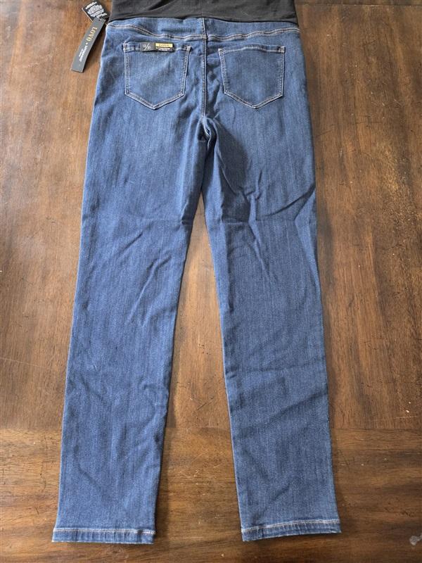 NWT Liverpool 12 31 Maternity Straight Jeans Blue Elysian Dark 128812