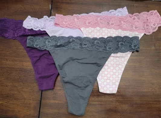 NWOT Cosabella 2X Hannah Lace Thong Underwear 4 Pair Panty 128872
