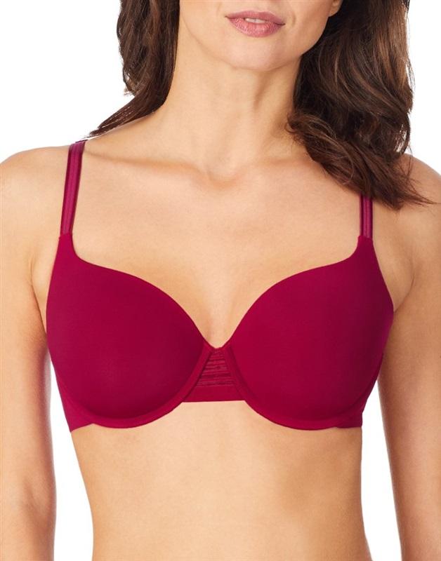 NWT Le Mystere 34D Second Skin Back Smoother Bra 5521 Rouge 128873
