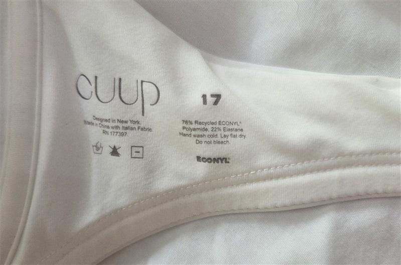 NWOT CUUP 36F 38E Scoop Underwire White Bikini Swim Top 128897