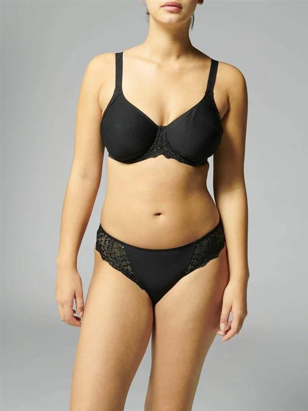 NWOT Simone Perele 32G Caresse Minimizer Bra 12A380 Black 128902