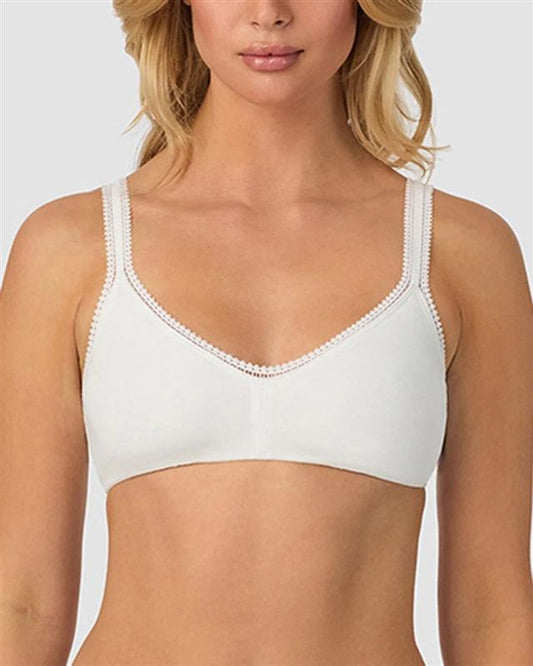 NWOT On Gossmer M Cabana Cotton Bralette 010404 White 128903