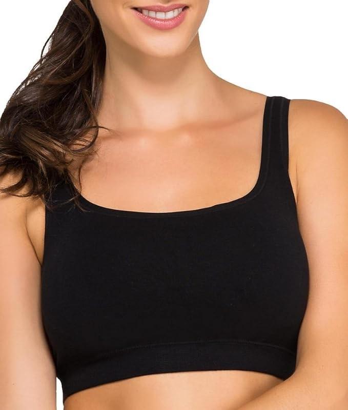 NWOT Yummie L XL Tanya Scoop Neck Wireless Bra YT5-073 Black 128920