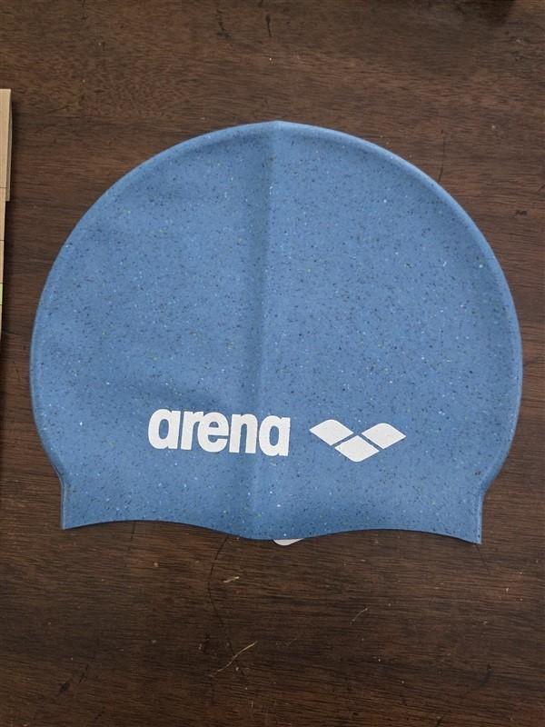 NWT Arena Silicone Junior 6-12 Years Swim Cap Black 128937
