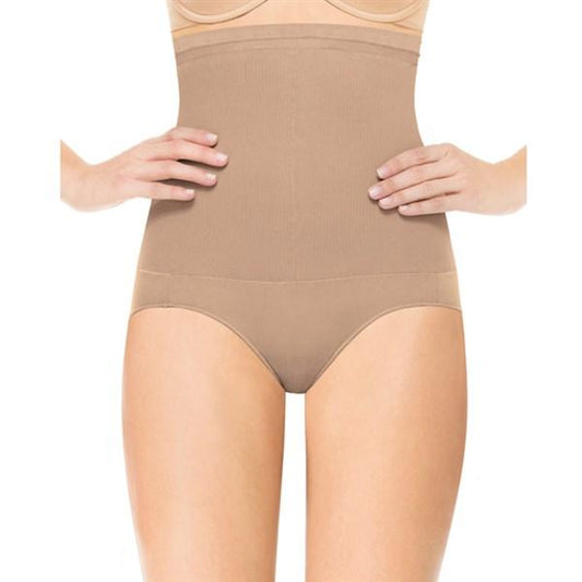 NWOT Spanx SZ 1 Assets Red Hot Label High Waist Firm Shaper Panty Beige 128938