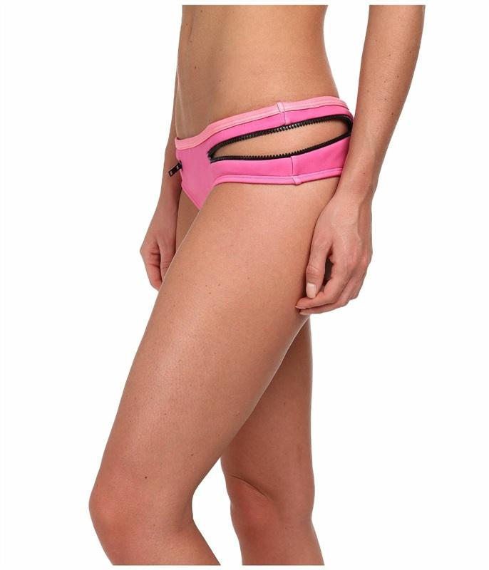 NWT Wildfox M ZIPPER SIDES BIKINI SWIM BOTTOMS Green 128949