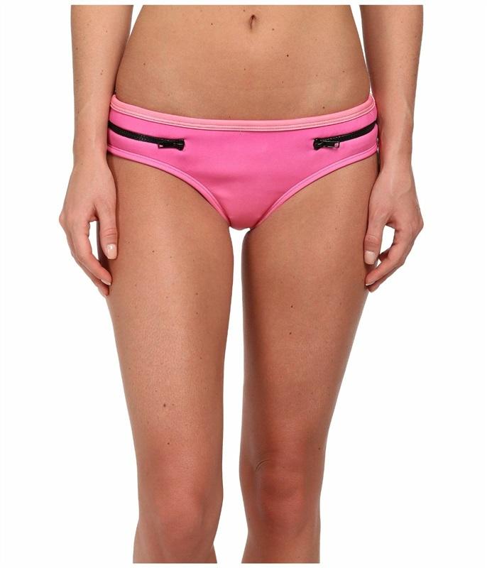 NWT Wildfox M ZIPPER SIDES BIKINI SWIM BOTTOMS Green 128949