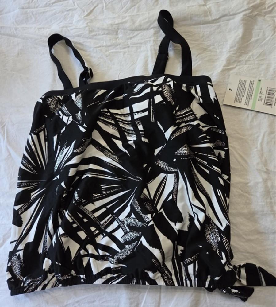 NWT Maxine Of Hollywood 8 Floral Bubble Tankini Top 128959