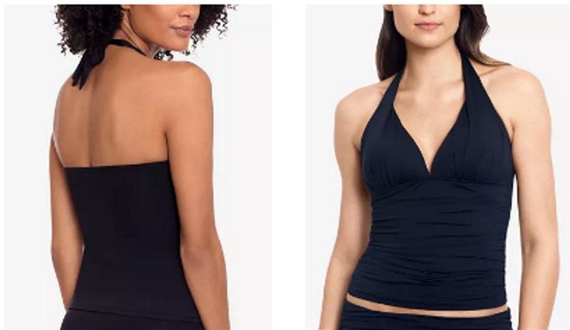 NWOT Ralph Lauren 6 Black Tankini Beach Halter Top 128965