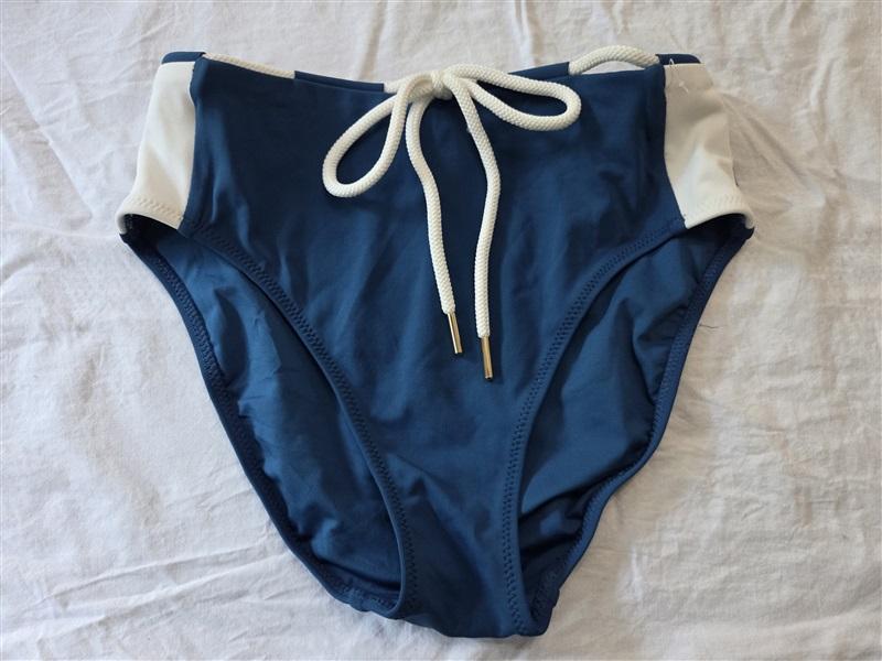 NWOT Robin Piccone M Emma High Waist Swim Bottom Safire Combo 128967