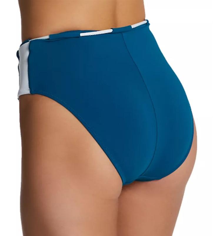 NWOT Robin Piccone M Emma High Waist Swim Bottom Safire Combo 128967