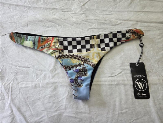 NWT WILDFOX M Twisted Brazilian Bikini Bottoms Swim 128978