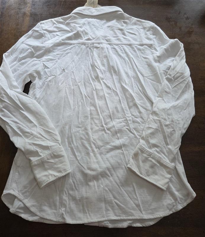 NWT Faherty XL Button Up Seasons Shirt Organic Cotton White 128988