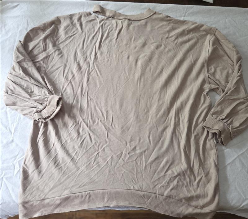 NWT Free People Movement M Oversize Reveal Silver Dusk Sweatshirt 128998
