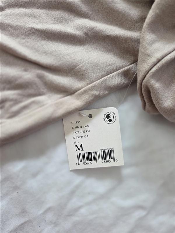 NWT Free People Movement M Oversize Reveal Silver Dusk Sweatshirt 128998
