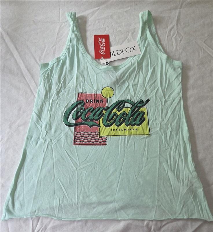 NWT Wildfox M Drink Coke Coca Cola Lyla Swing Tank Green 129000