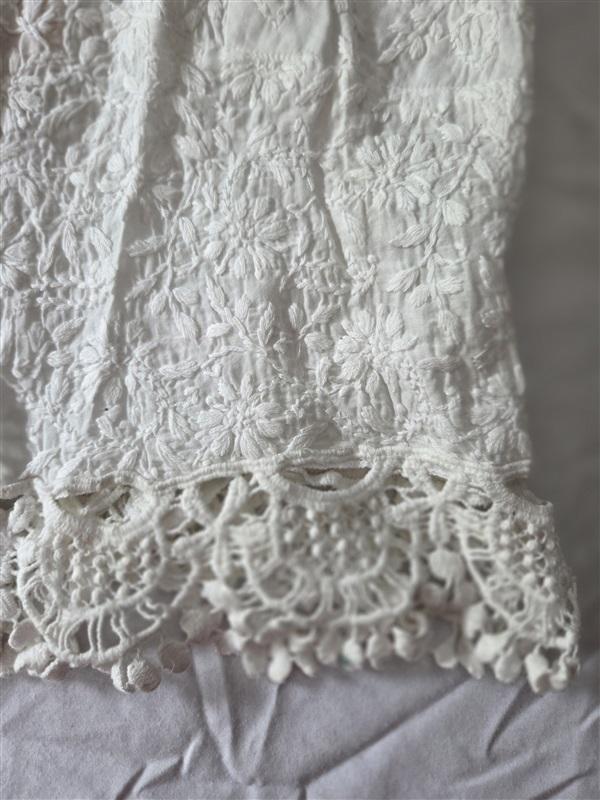 NWT Anthropologie Raga M Cami White Lace Peplum Tank Top 129008