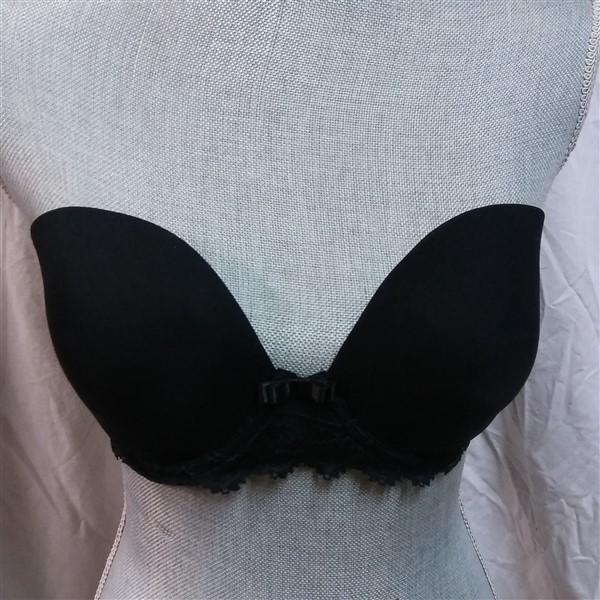 NWOTD Simone Perele 32F Celeste Strapless Plunge Smooth Bra 12M300 Black 129021