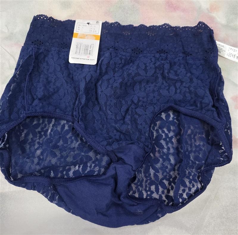 NWT Wacoal S Halo Lace Brief 870405 Dark Blue 129032