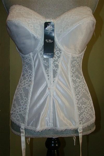 NWOTD Va Bien 38B Bustier Full Figure Strapless Lacy Torsolette 523 129046