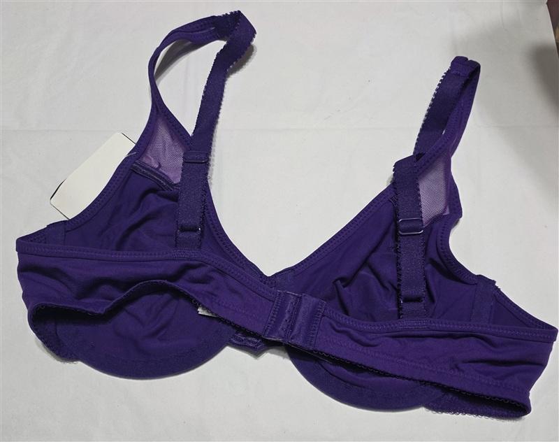 NWT Wacoal Bra 36B Purple Cotton Bra 65115 Free Shipping 129056