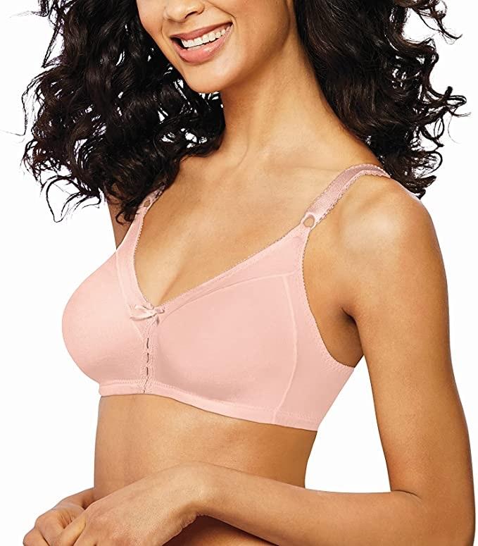 NWT Bali 36D Double Support Back Smooth Bra Cool Comfort Pink DF0044 129082