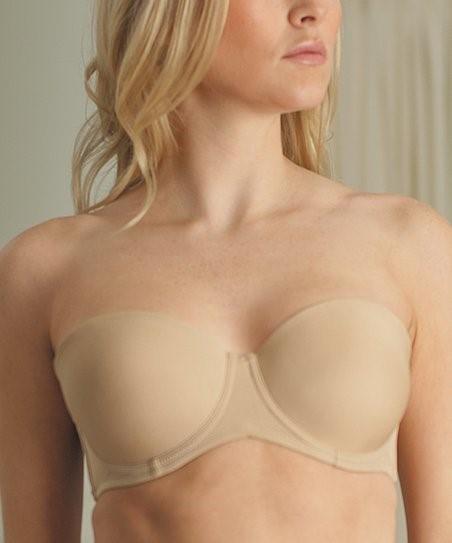 NWOT Carnival 36C Full Figure Strapless Underwire Bra 507 Beige 129085