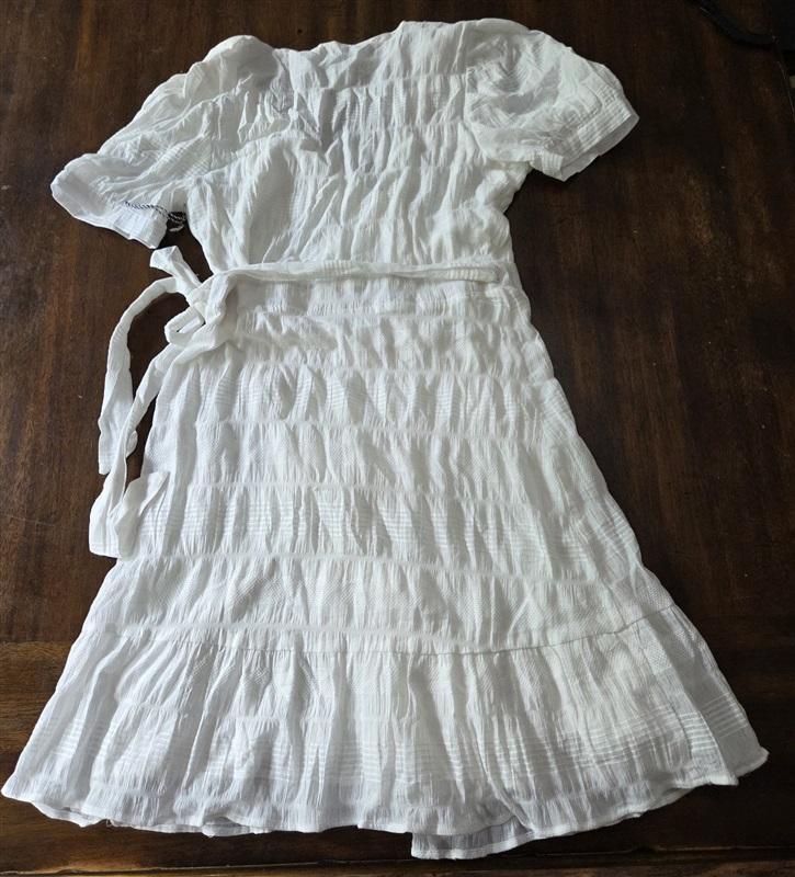 NWTD Draper James S RSVP Wrap Dress White 129097