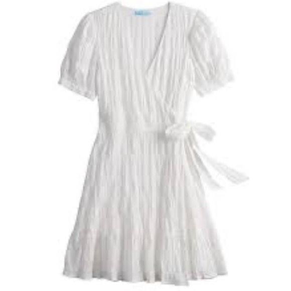 NWTD Draper James S RSVP Wrap Dress White 129097