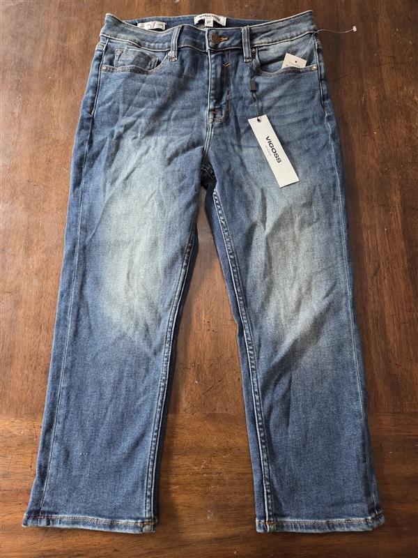 NWT Vigoss 27 Ace High Rise Capri Denim Jeans 129102