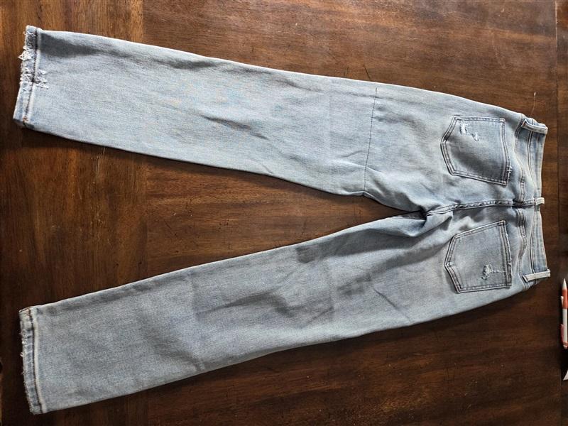NWOT Pistola 27 Presley High Rise Jeans Distressed Blue Denim 129107