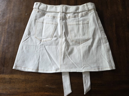 NWT Anthropologie J.O.A. Medium Ivoy Mini Skirt with Tie 129108