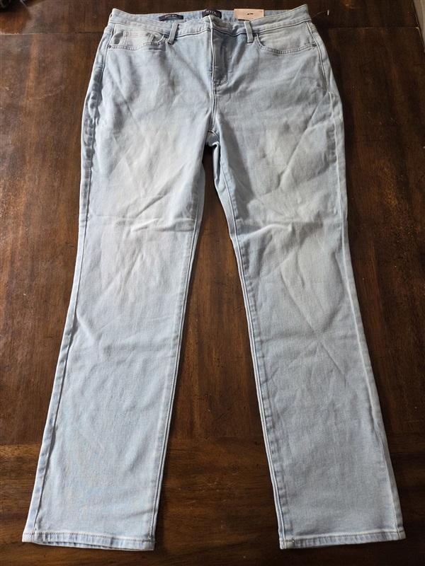 NWT NYDJ 14 Sheri Slim Jeans Lift Blue Denim Pants 129110