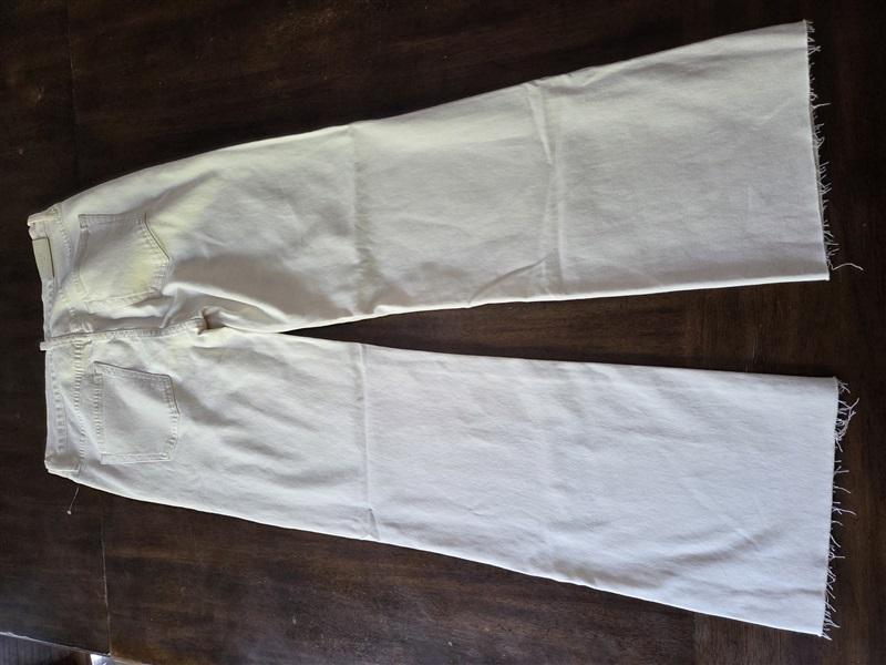 NWOT Edwin 31 Marli Wide Leg With Raw Hem Cream 129114