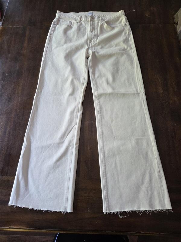 NWOT Edwin 31 Marli Wide Leg With Raw Hem Cream 129114