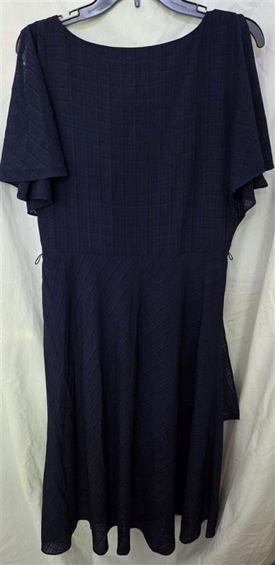 NWTD Anne Klein 10 Layered Distant Mountain Navy Blue Dress 129123