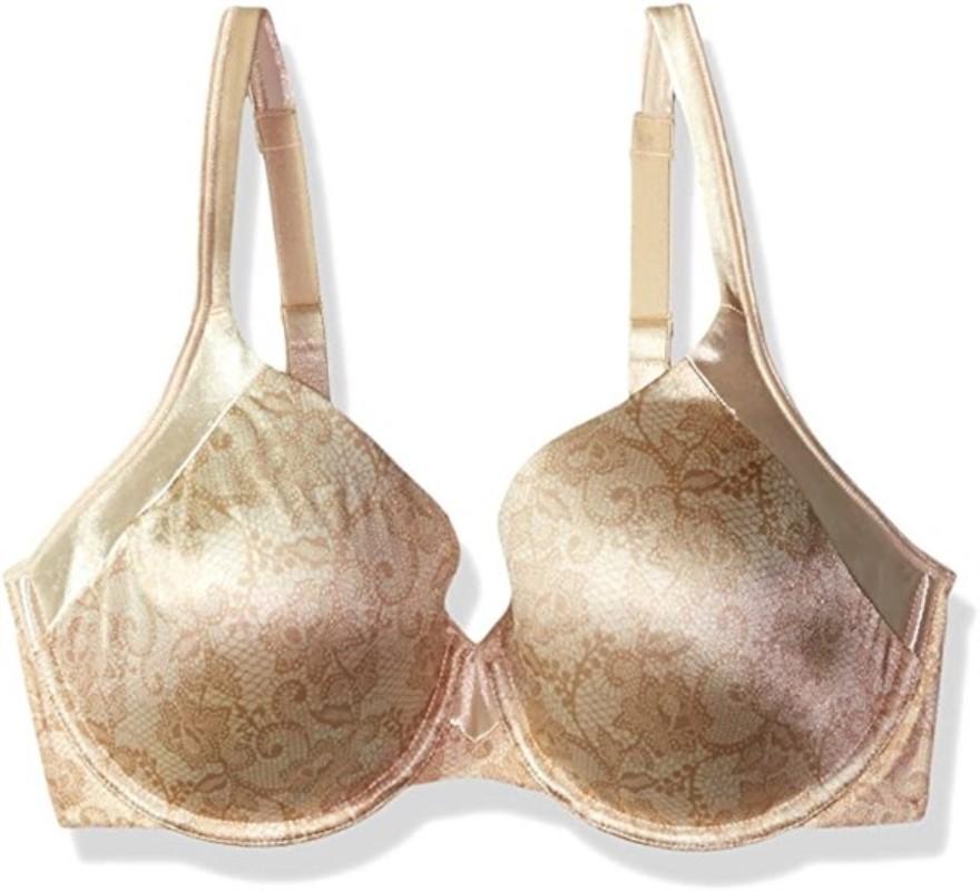 NWT Playtex 40DD Love My Curves Underwire T-Shirt Bra 4848 Lace Beige 129129