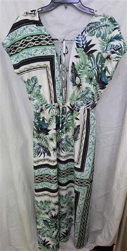 NWT Pink Martini S The Annie Dress Green White Kimono 129136