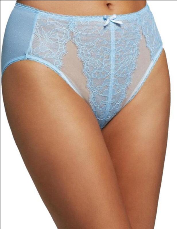NEW Wacoal Retro Chic Brief Panty SM 841186 Blue Chantilly Lace 129144