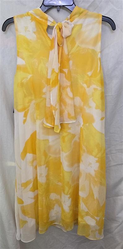 NWT Signature By Robbie Bee 14 Printed Chiffon Mock-Neck Dress 129156