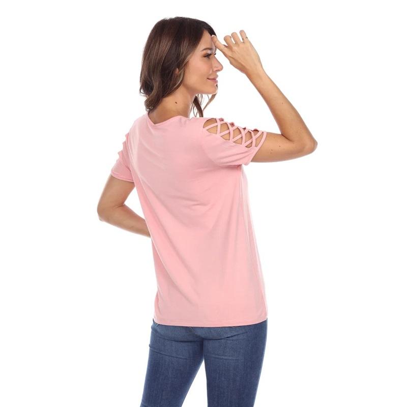NWT White Mark XL Keyhole Neck Cutout Short Sleeve Top Rose Pink 129174